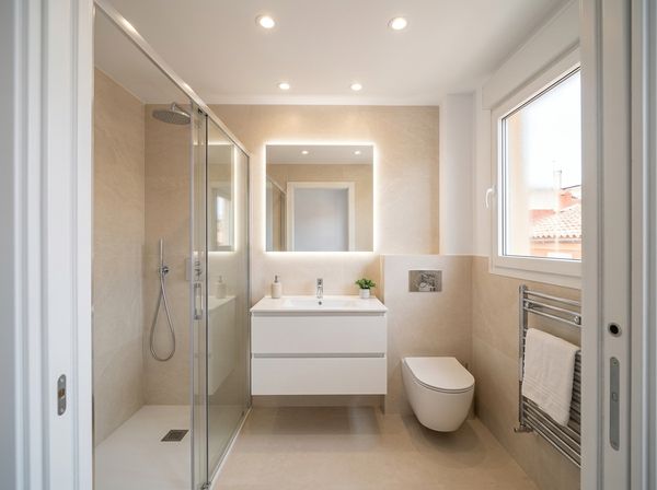 Baño reformado con ducha moderna