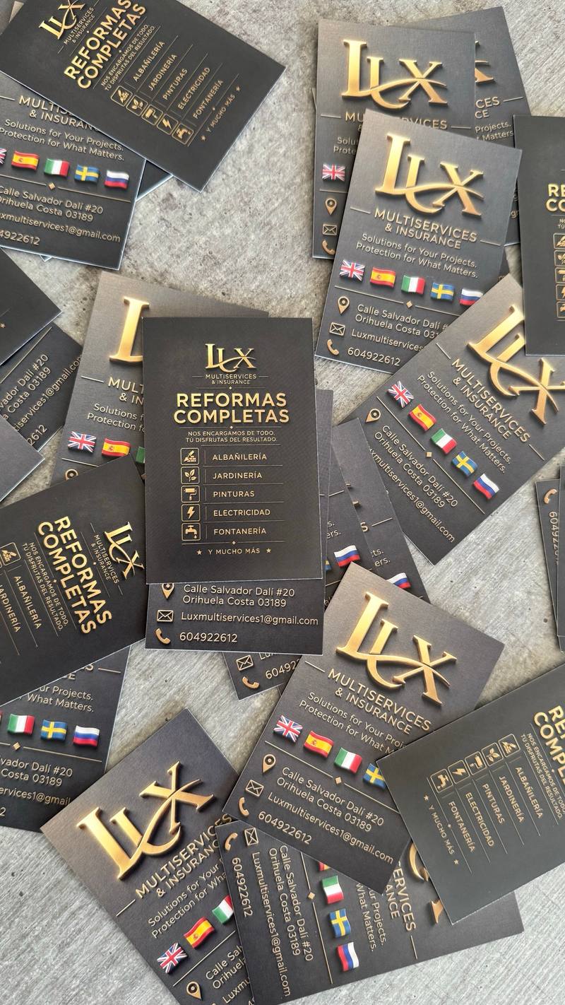 LUX Multiservice & Insurance business cards
